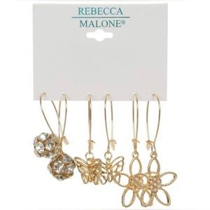 Set of 3 Rebecca Malone Earrings NWT